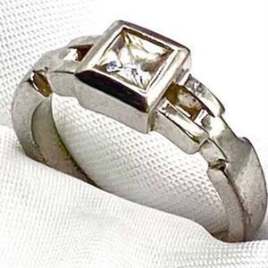 AAE Sterling 925 Silver & Cz Ring SZ 6 1/4